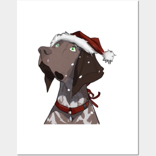 Cute German Shorthaired Pointer Drawing Posters and Art